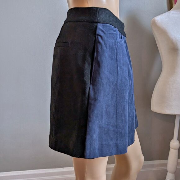 NWT Anthropologie Cartonnier Corduroy Skort Blue Wool Skirt Shorts Size 8 - Picture 3 of 9